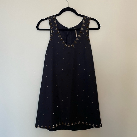 Free People Black Tunic Dress with Gold Embellishments - Picture 2 of 8